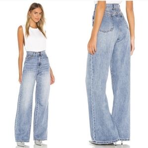 revolve WEWOREWHAT high rise wide leg jeans 27 28